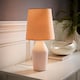 image 2 of ValueLights Arlo Pair of Rose Pink Ceramic Table Lamps with Pink Shades & Bulbs | Pink