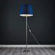 image 3 of ValueLights Charlie Gold Floor Lamp Green Velvet Gold Shade & Bulb 