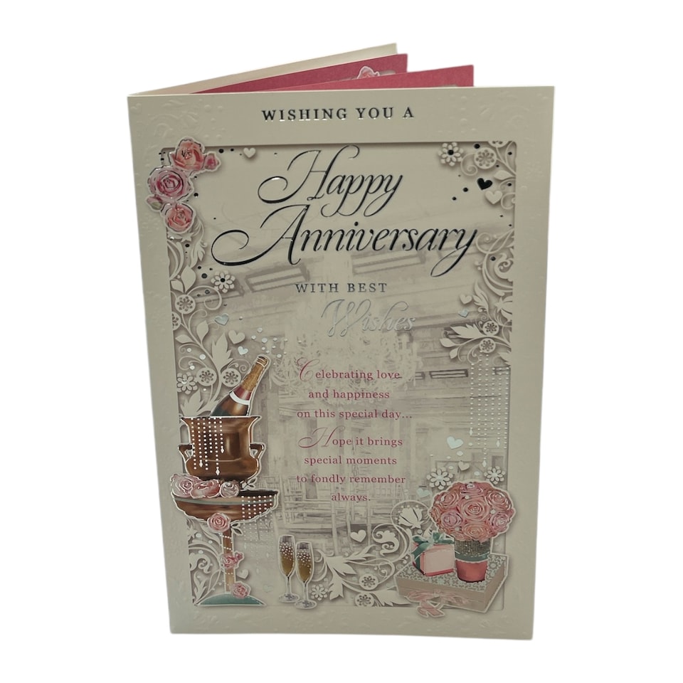 image 1 of Wishing You a Happy Anniversary With Best Wishes Opacity Card