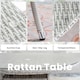 image 5 of Direct Wicker Outdoor 4‑Person Rattan Round Dining Table, Aluminum Frame with Tempered Glass Top & Umbrella Hole