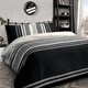 image 2 of Velosso Tonal Printed Cotton Blend Duvet Cover and Pillowcase Set Blue | King