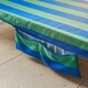 image 2 of OHS Stripes Beach Towel with Bag Quick Dry Absorbent Travel Spa | Multi | Blue/Green | One size