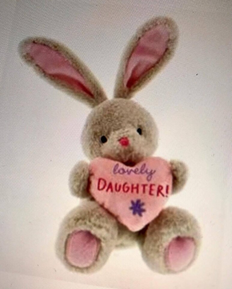 image 1 of Bebunni Rabbit Medium Sitting with Heart 16 cms - Daughter