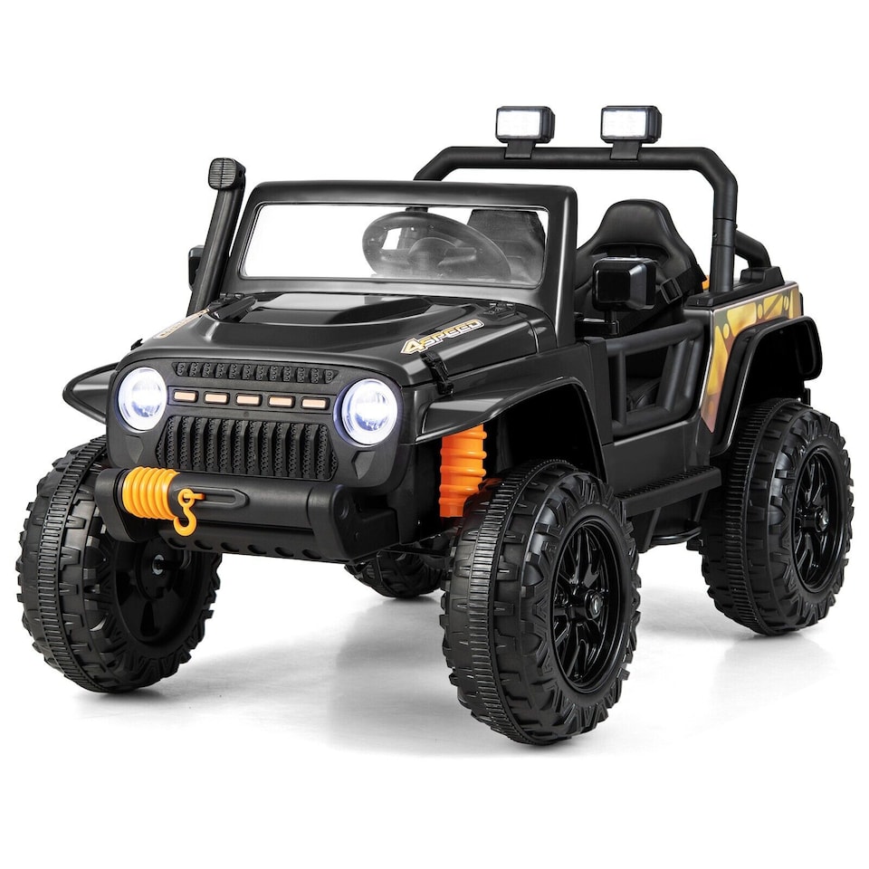 image 1 of COSTWAY 2-Seater Powered Electric UTV Large Kids car Black