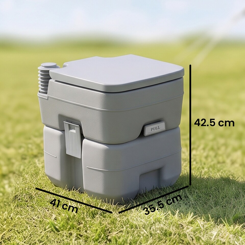 image 1 of Outsunny 20L Camping Toilet Portable Travel WC Caravan Picnic Fishing Restroom