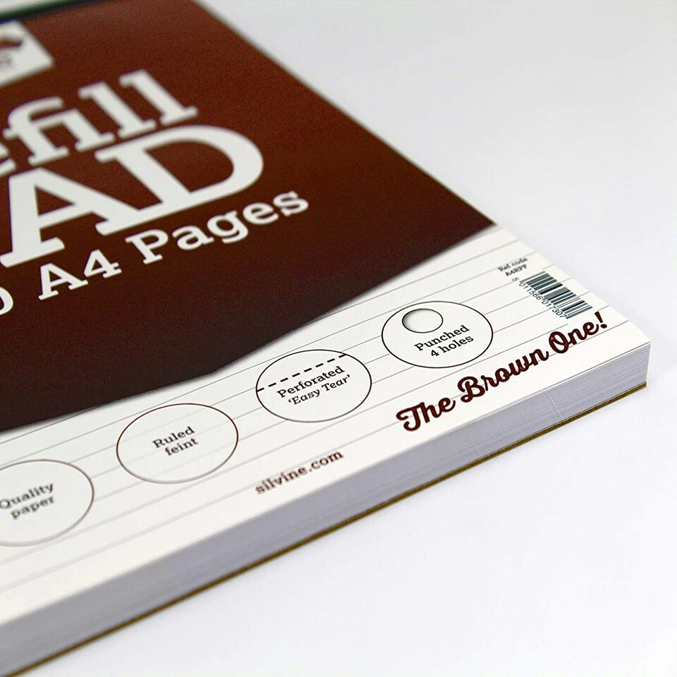 image 1 of 160 Page A4 Brown Refill Pad (210 x 297mm)