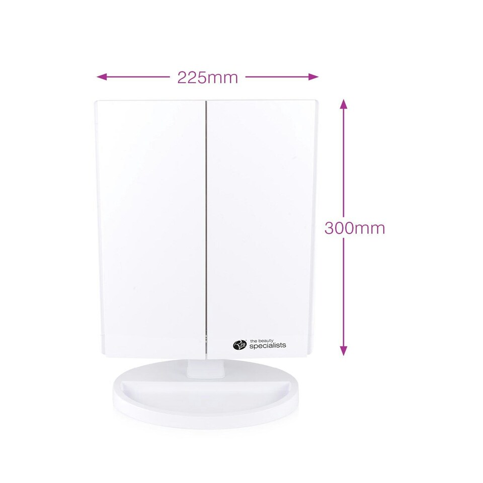 image 1 of Full Size LED Makeup Mirror 1x 3x 5x & 10x Magnification