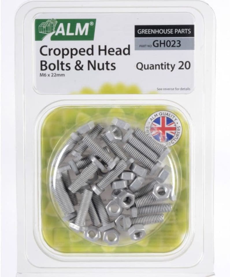 ALM Crop Head Nut and Bolt, M6