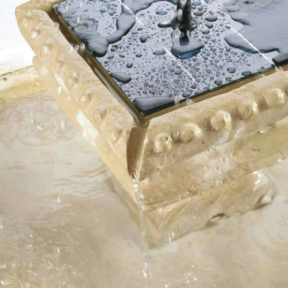 image 1 of Primrose Wilson Stone Garden Bird Bath Table Water Bowl Cream 38cm