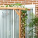 image 6 of Outsunny Arch Pergola Garden Bench, Wooden Garden Arbour with Seat, Brown
