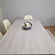 image 3 of Modern Grey Rectangle Dining Table Set With 4 Cream Gem Chairs And 1 Bench Dining Room Furniture | Cream | One Size | 6