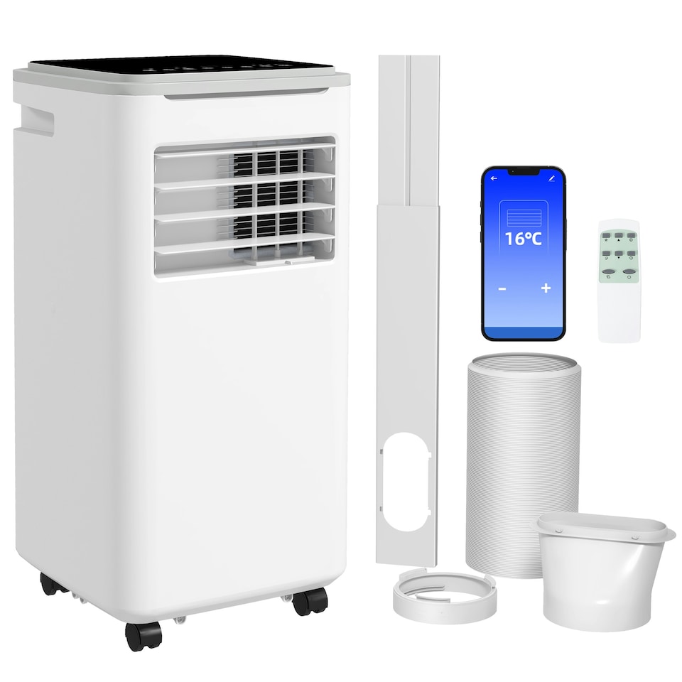 image 1 of HOMCOM 9000 BTU Portable Air Conditioner Unit with WiFi Smart App, 20m²