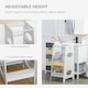 image 8 of HOMCOM Kids Step Stool Toddler Kitchen Stool w/ Adjustable Standing Platform White