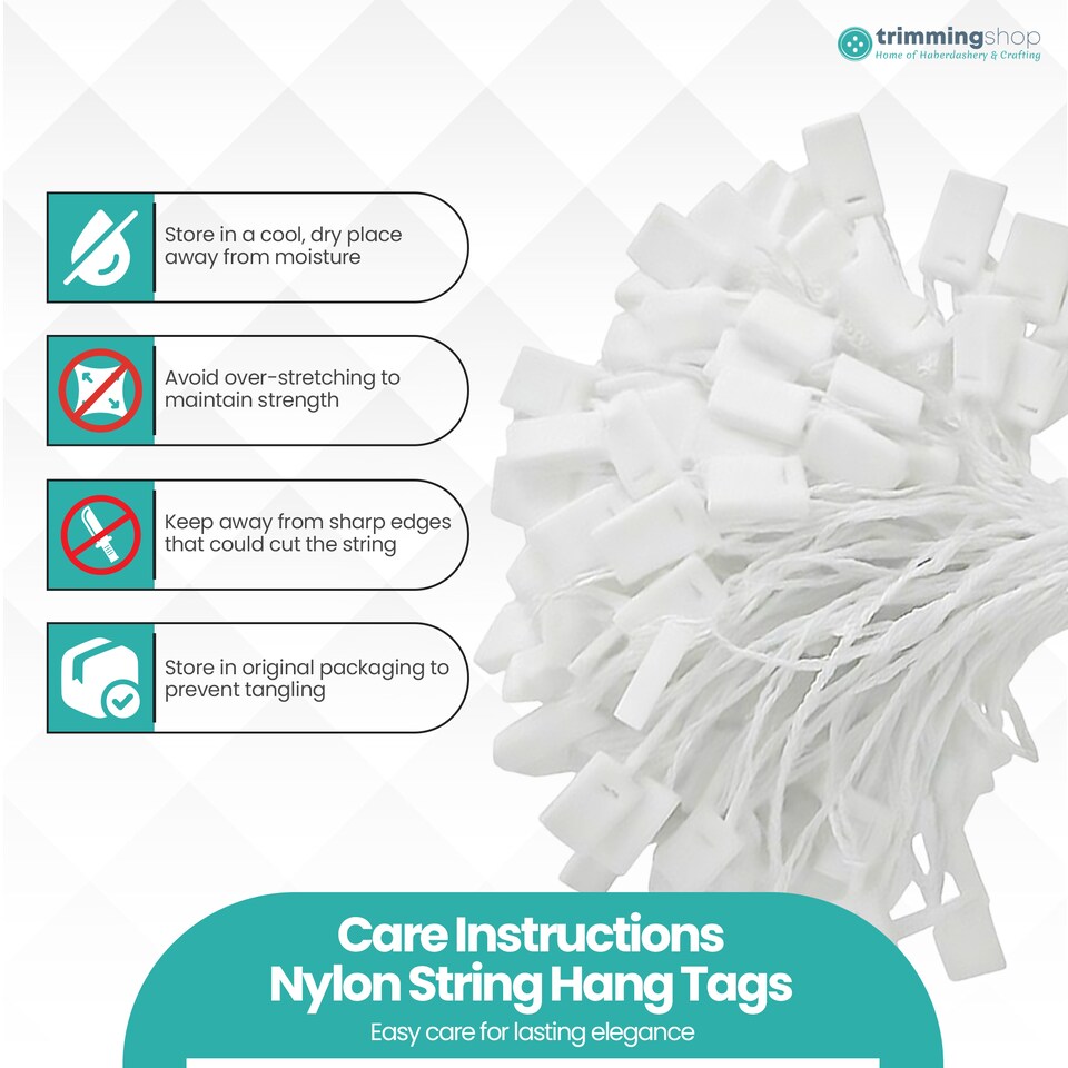 image 1 of 7 Inch Plastic String Tags, Nylon Label Snap Lock - 100pcs