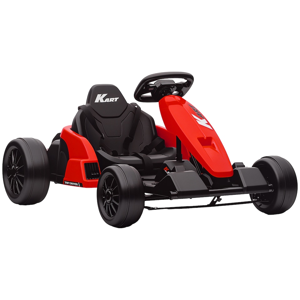 image 1 of AIYAPLAY 24V Electric Go Kart with Drift Mode, Adjustable Seat | Red