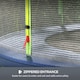 image 5 of SPORTNOW 8ft Trampoline Net Replacement with 6 Plastic Pole Covers, Weather-Resistant Trampoline Netting Replacement with Zipped Entrance, Poles Not Included