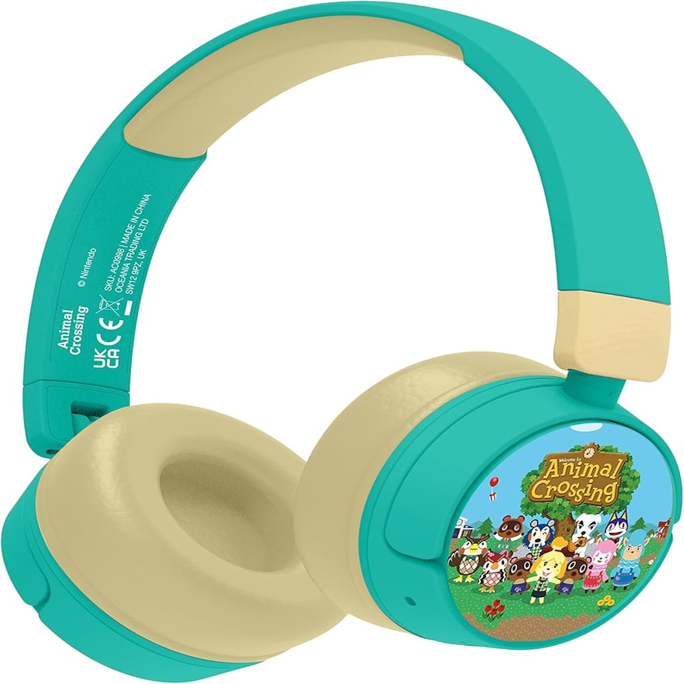 image 1 of Animal Crossing Kid's Wireless Bluetooth Headphones | Blue