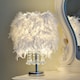 image 3 of Living and Home Modern Feather Design Bedside Table Lamp