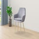 image 9 of MOF Dining chair Armchair with Armrest & Backrest Upholstered seat with Metal legs T05 Pink