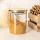 image 6 of Argon Tableware Glass Storage Jars - Gold Lid - 750ml - Modern Round Scandi Organisation Container Glass Jar - Set of 6