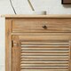 image 2 of Lyon 4 Drawers Whitewash Sideboard Brown
