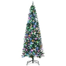 HOMCOM 7FT Prelit Artificial Xmas Tree Holiday Décor w/ 350 Colourful LED Light