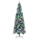 image 1 of HOMCOM 7FT Prelit Artificial Xmas Tree Holiday Décor w/ 350 Colourful LED Light