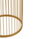 image 3 of Gold Metal Wireframe Round Side Table,Bedside Table With Mirror Top,Metallic Finish Accent Table,Round Table Gold