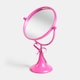 image 4 of OHS Bow Pedestal Free Standing Swing Makeup Vanity Mirror | Pink | Hot Pink