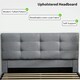 image 5 of HOMCOM Upholstered Ottoman Bed, 5ft King Storage Bed Frame, Grey | Grey | Grey