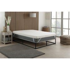 Cool Max Memory Foam Mattress Topper - 1" Deep, Pressure Relief White | Small Single