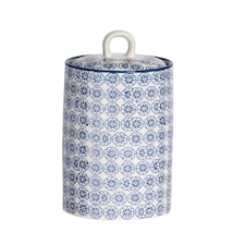 Nicola Spring Hand-Printed Kitchen Canister - 1 Litre - Navy