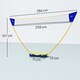 image 7 of HOMCOM Foldable Badminton Net Set w/ 2 Pairs of Rackets 2 Nylon Shuttlecocks | Blue | Yellow, Blue