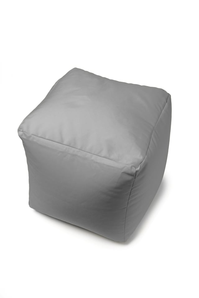image 1 of Waterproof Cube Indoor Outdoor Bean Bag Foot Stool Pouffe | Gold | Mink