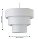 image 7 of Set of 2 Barty - White 38cm Tiered Pendant Shades White