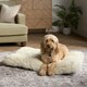 image 8 of OHS Soft Cosy Warm Fluffy Pet Dog Cat Large Cushioned Plump Plush Mat, 80x60cm Black | L
