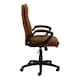 image 3 of Brad Swivel Office/Desk Chair with Armrest in Brown