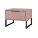 image 4 of Beijing 1 Drawer Bedside Table in Kobe Pink (Ready Assembled) | Pink | Kobe Pink