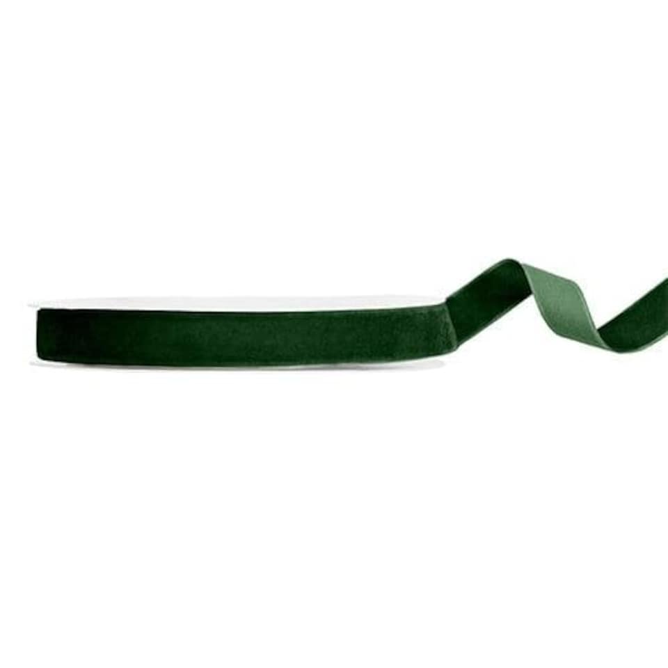 image 1 of Bottle Green Velour Ribbon 15mm x 10m