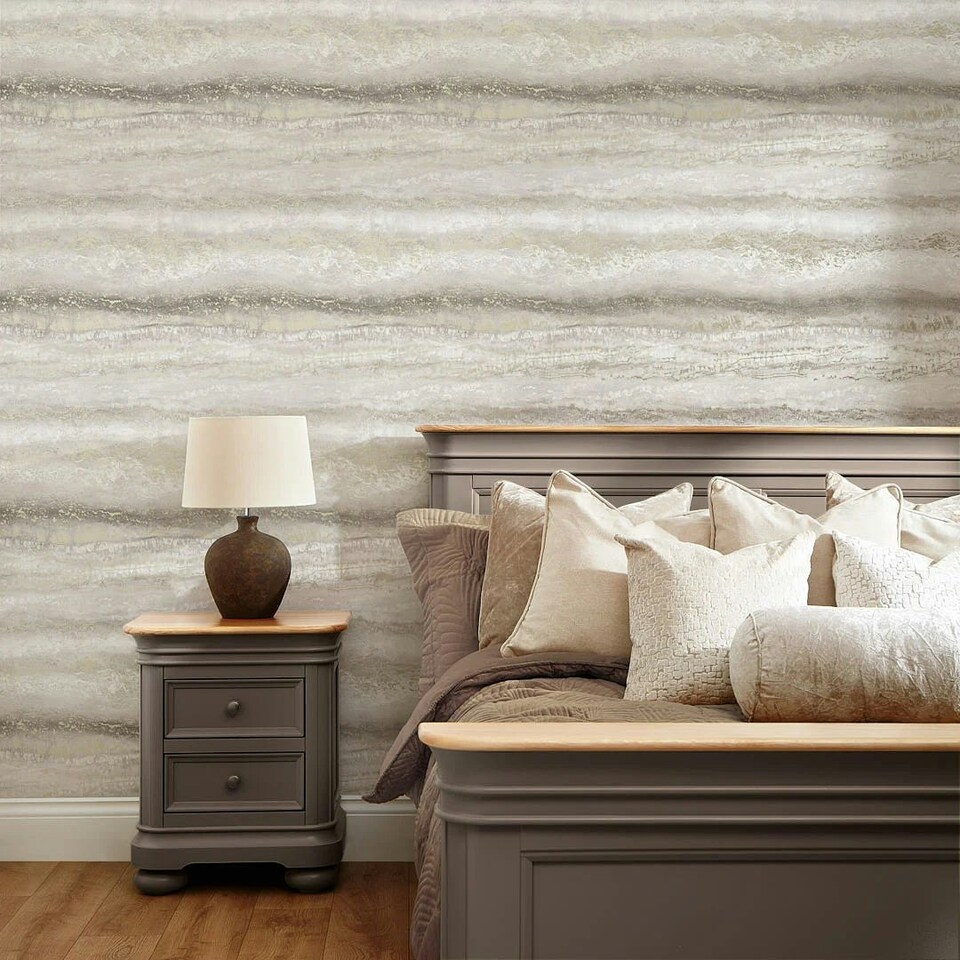 image 1 of Elissia Marble Wallpaper in Natural Multi