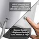 image 5 of Modern Rechargeable Mushroom Table Lamp in Mat White with Touch Dimmer Button | White | White | 1