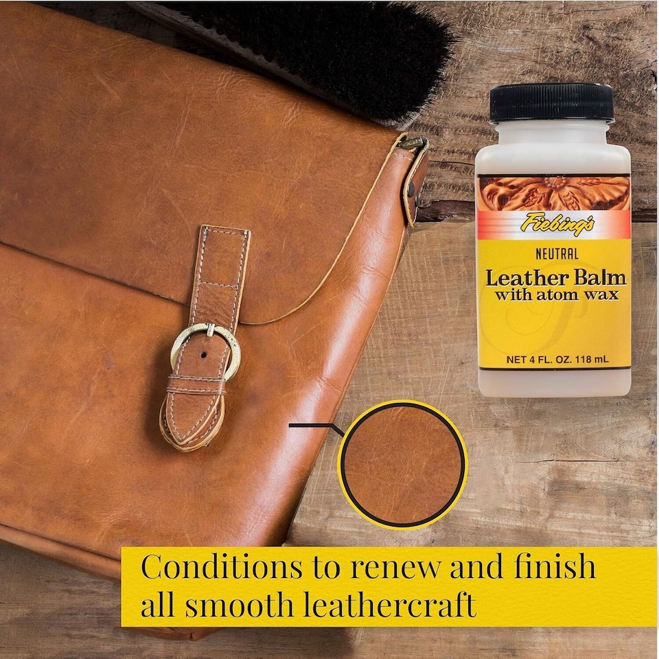image 1 of Fiebing's Neutral Leather Balm - With Atom Wax for Conditioning 4oz | Clear