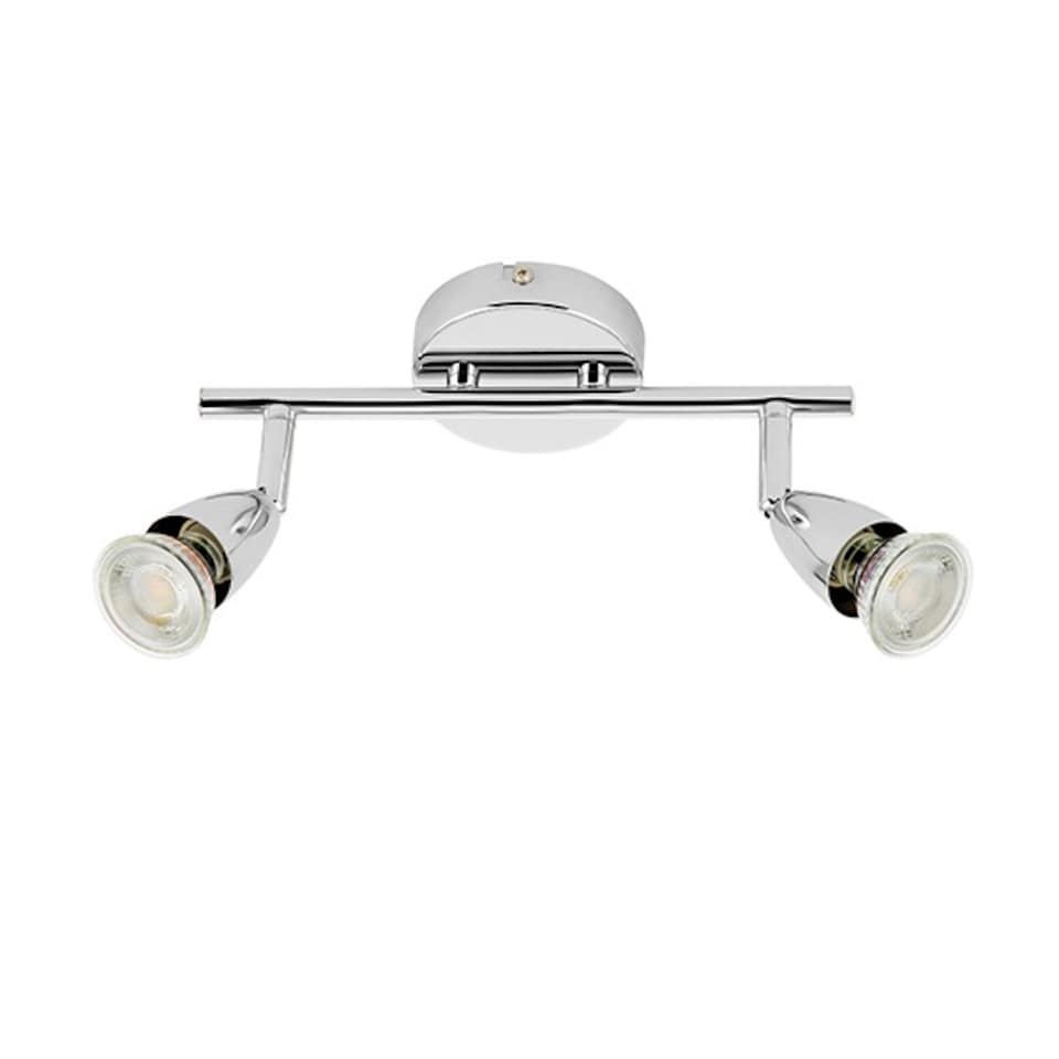 image 1 of Amalfi 2 Light Adjustable Spotlight Chrome, GU10