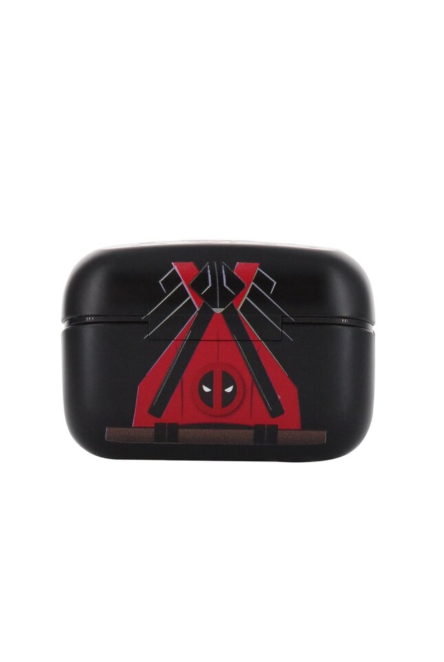 ERT GROUP Deadpool Casque de jeu avec micro et bandeau réglable, casque USB de 2,2 m, oreillettes LED avec motif Marvel