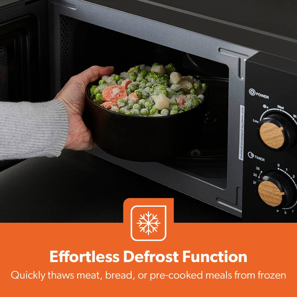 image 1 of GEEPAS 20L Microwave Oven 700W | NordiQ Design Black