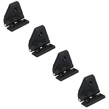 4 Pack Large Black Polyamide Leaf Hinge Reinforced Plastic 80x100mm Italian | Black