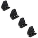 image 1 of 4 Pack Large Black Polyamide Leaf Hinge Reinforced Plastic 80x100mm Italian | Black