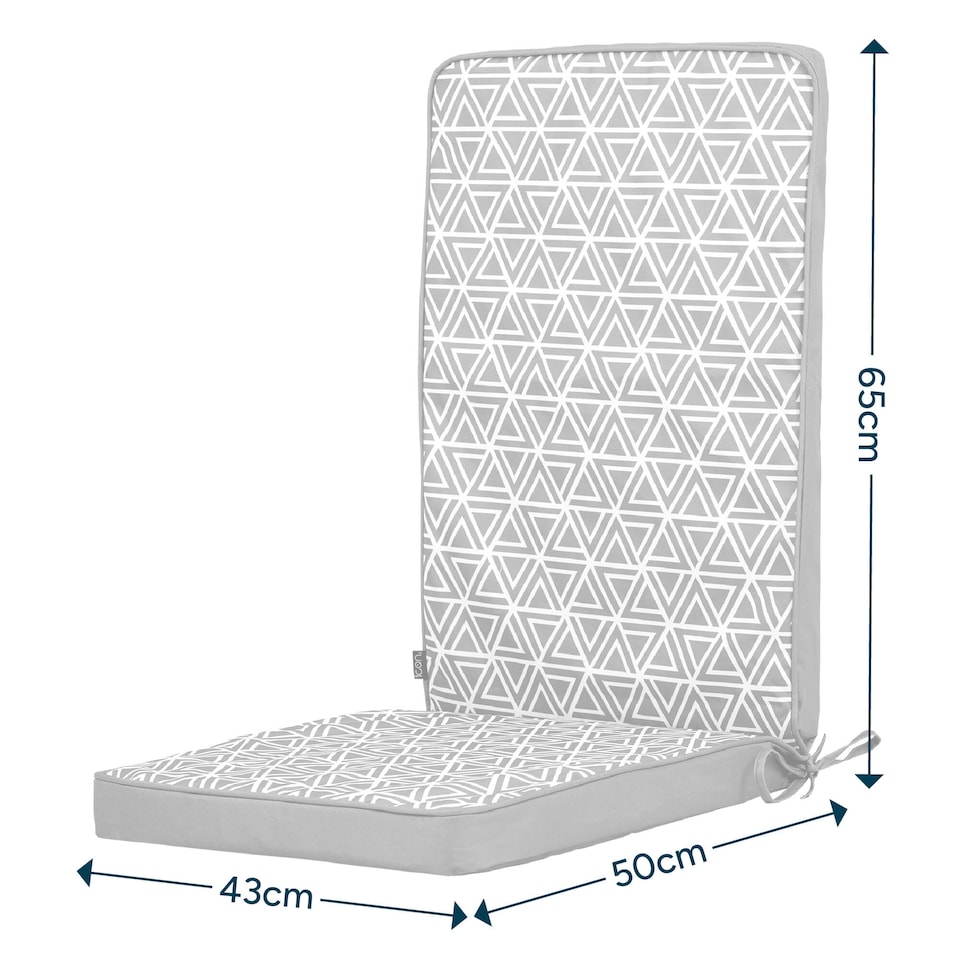image 1 of High Back Seat Pad Triangle Geo Olive