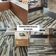 image 2 of NOVECRAFTO Self Adhesive Floor Planks | 36x5.98in (91.4x15.2cm) Each | Peel & Stick Vinyl Flooring | Stormwave Timber Design | Waterproof DIY Tiles | Brown | 0.97 sqm