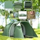 image 8 of Outsunny 3 Man Camping Tent with Porch and Weather-Resistant Rainfly, Green